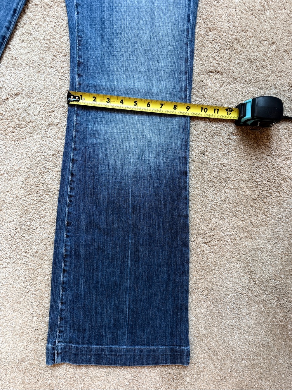 Vintage 7 For All Mankind Dojo Flare Jeans 32 Crystal Embellished Pocket USA Y2K - Picture 14 of 16